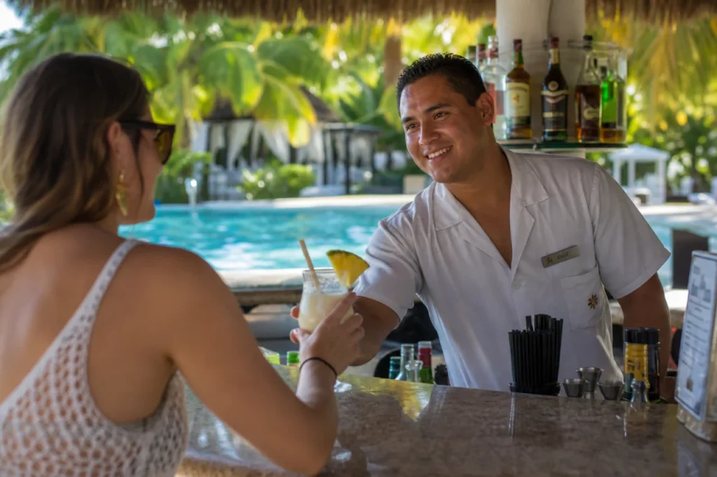 What makes the staff at all-inclusive resorts exceptional?